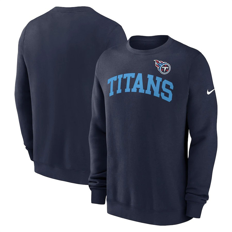 Men's Tennessee Titans Navy Club Pullover Sweatshirt Men's Tennessee Titans Navy Club Pullover Sweatshirt